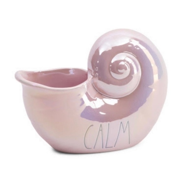 NEW RAE DUNN LARGE CALM Ceramic Shell Decor - Picture 1 of 8